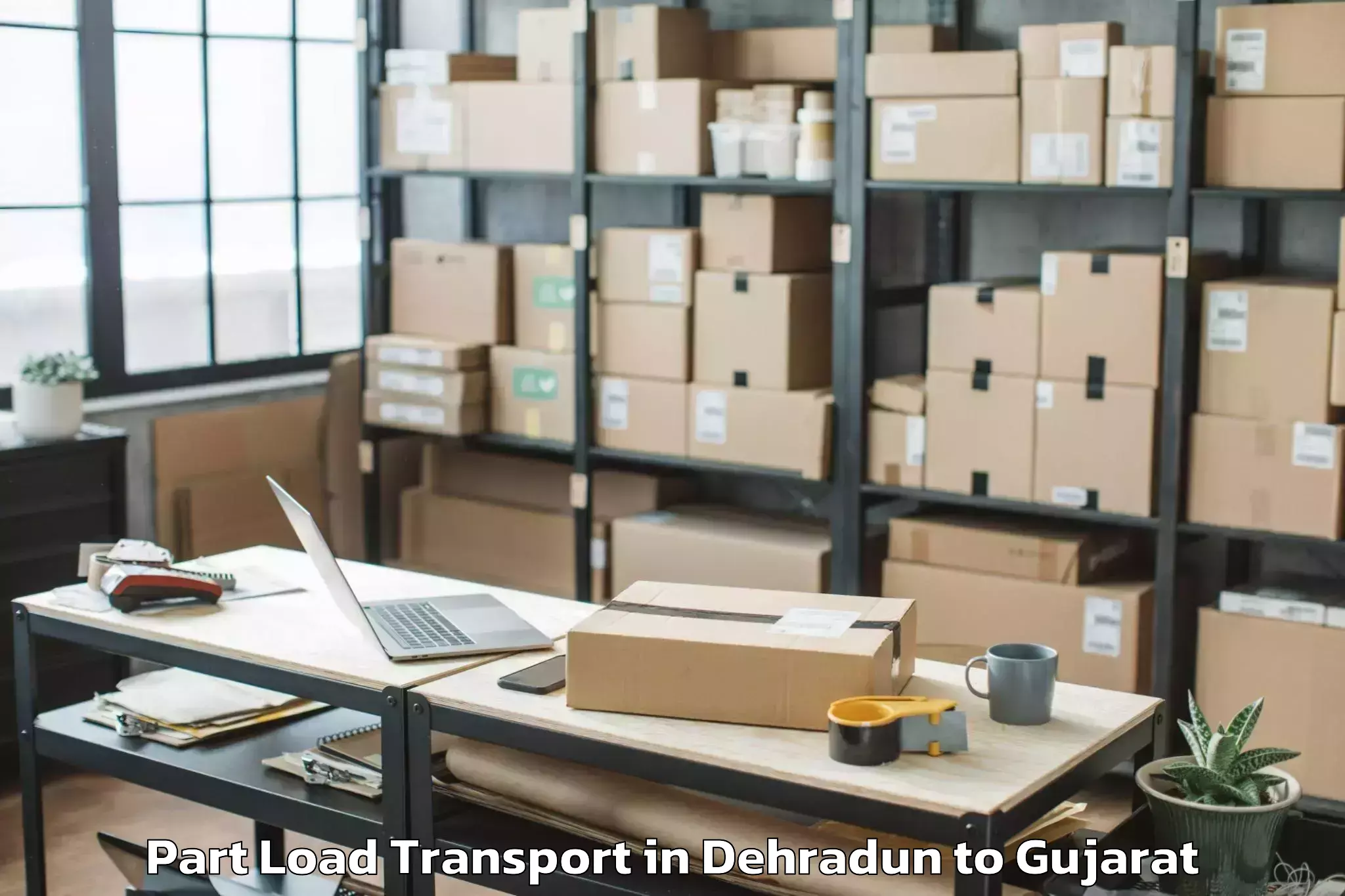 Affordable Dehradun to Kadi Part Load Transport